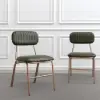 Modern Green Faux Leather Upholstered Dining Chair, 6 Pieces