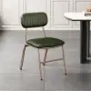 Modern Green Faux Leather Upholstered Dining Chair, 6 Pieces