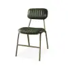 Modern Green Faux Leather Upholstered Dining Chair, 6 Pieces