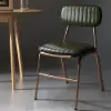 Modern Green Faux Leather Upholstered Dining Chair, 8 Pieces