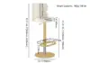 Modern Warm White Velvet Swivel Bar Stool with Adjustable Height, 2 Pieces