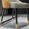 Diamic Orange & Beige Upholstered Faux Leather High Back Chair For Dining Table 8-Pieces
