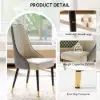 Diamic Gray Faux Leather Dining Chairs with Upholstered, 4 Pieces