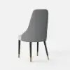 Diamic Gray Faux Leather Dining Chairs with Upholstered, 8 Pieces
