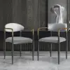 Otrast Series Set of 6 Modern Dining Chairs Upholstered in White and Gray