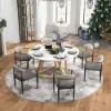 Otrast Series Set of 8 Modern Dining Chairs Upholstered in White and Gray