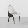 Darg White & Black PU Leather Dining Chair with Upholstered, 8 Pieces
