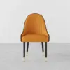 Darg Orange & Black PU Leather Dining Chair with Upholstered, 8 Pieces