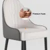 Darg White & Grey PU Leather Dining Chair with Upholstered, 8 Pieces