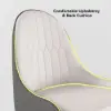 Darg White & Grey PU Leather Dining Chair with Upholstered, 8 Pieces