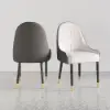 Darg White & Grey PU Leather Dining Chair with Upholstered, 8 Pieces