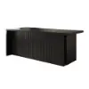 1830mm White Kitchen Island & 4 Bar Stools Set – Black