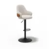 1830mm White Kitchen Island & 4 Bar Stools Set – Black