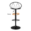 1830mm Black Kitchen Island & 4 Bar Stools Set
