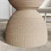 1198mm Modern Round Sintered Stone Top Dining Table in Beige