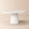 Japandi 100 cm – 140 cm Extendable Round-to-Oval Wood Dining Table–Warm White, Seats 4-6