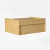 Picture of Wooden 1-Drawer Floating Bedside Table with Light & Charging Station – Rectangular – AUD-H1258