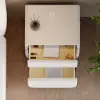 Curva Boucle 2-Drawer Bedside Table with Walunt Wood Legs and USB Port