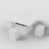 Modern Sintered Stone Lift-Top Coffee Table with Drawers – Matte White