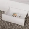 Modern Sintered Stone Lift-Top Coffee Table with Drawers – Matte White