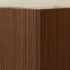 Grovyn 200 cm Sintered Stone Top Fluted TV Unit with Spacious Cabinets – Minimalist Walnut Stand