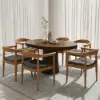 Picture of 1400mm Walnut Dining Table & 6 Dining Chairs Set