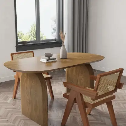 Picture of 1500mm Walnut Dining Table & 2 Dining Chairs Set