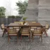 1630mm-2030mm Walnut Dining Table & 8 Dining Chairs Set