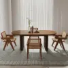 1600mm-2000mm Walnut Dining Table 4 Dining Chairs Set
