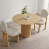 Picture of 1000mm Natural Dining Table & 2 Dining Chairs Set – AUD-H1276