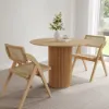 1000mm Natural Dining Table & 2 Dining Chairs Set – AUD-H1277