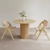 1000mm Natural Dining Table & 2 Dining Chairs Set – AUD-H1277