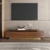 Mordel 160 - 238 cm Extendable Walnut TV Stand with Storage