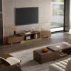 Mordel 160 - 238 cm Extendable Walnut TV Stand with Storage