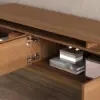 Mordel 160 - 238 cm Extendable Walnut TV Stand with Storage