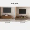 Mordel 160 - 238 cm Extendable Walnut TV Stand with Storage
