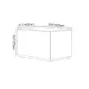 Sintered Stone 1-Drawer Nightstand, 2er Set – White Bedside Table