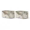 Sintered Stone 1-Drawer Nightstand, 2er Set – White Bedside Table