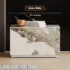 Sintered Stone 1-Drawer Nightstand, 2er Set – White Bedside Table