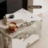 Sintered Stone 1-Drawer Nightstand, 2er Set – White Bedside Table
