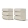 Picture of Humply White Faux Leather 3-Drawer Nightstand with Charging Station, Set of 2
