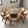 Picture of 1000mm Walnut Dining Table & 6 Dining Chairs Set