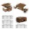 100 cm Lift-Top Foldable Walnut Coffee Table with 4 Stools & Storage
