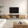 Mordel 160 - 238 cm Extendable Natural TV Stand with Storage