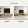 Mordel 160 - 238 cm Extendable Natural TV Stand with Storage