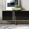 Grovyn 2200mm TV Stand & Nesting Coffee Table Set – Black