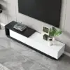 Picture of Quoint Extendable TV Stand & Coffee Table Set – White – Black