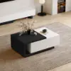Picture of Quoint Extendable TV Stand & Coffee Table Set – White – Black