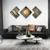 3-Piece Modern Look Interior Decor Abstract Wall Art Set