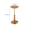 230mm Round Walnut Mid Century Drink Table
